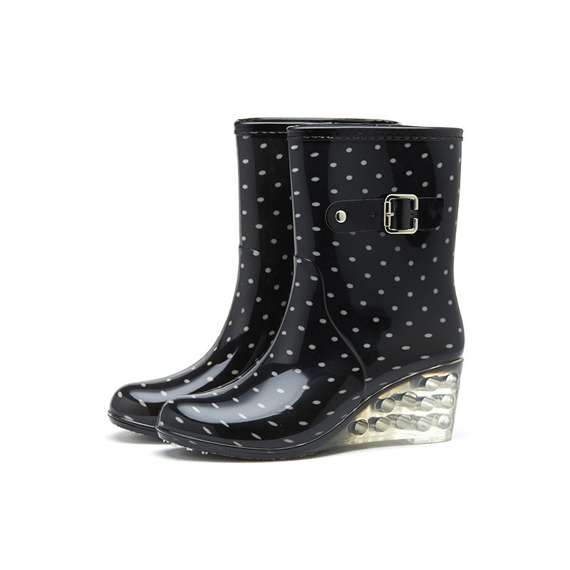 Women'S Fashion Gumboots - Женские сапоги, модные ремешки с пряжкой,