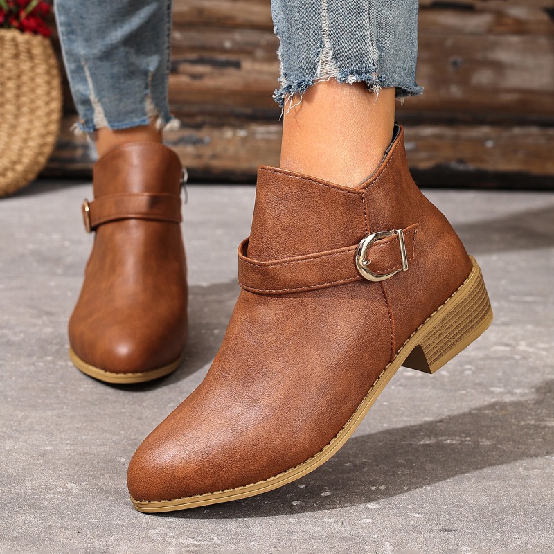 Sale Fashion Women - Женские осенне-зимние ботильоны с боковой молнией