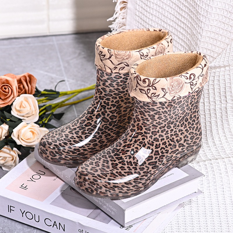 Women'S Fashion Gumboots - Женские сапоги, водонепроницаемые нескользящие пластиковые резиновые