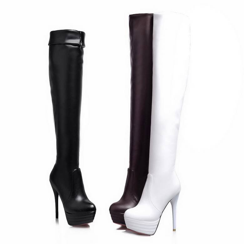 Sale Fashion Women - SIMLOVEYO Сапоги до колена на платформе,