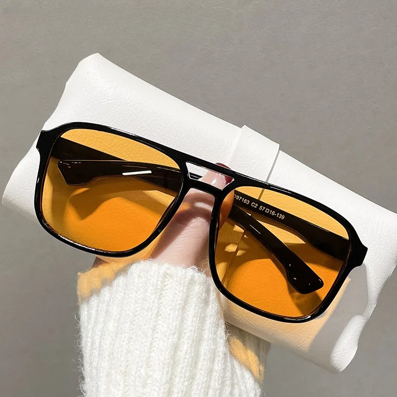 Women'S Fashion Eyeglasses - Квадратные солнцезащитные очки с двойной перемычкой