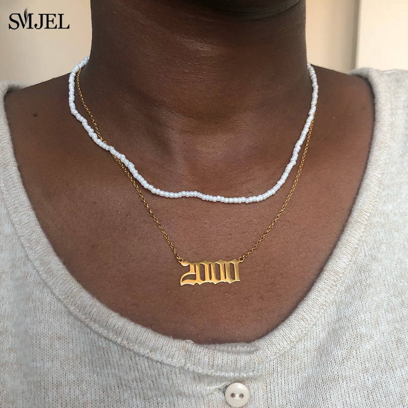 Women'S Fashion Year 2000 - Личное ожерелье с номером года рождения