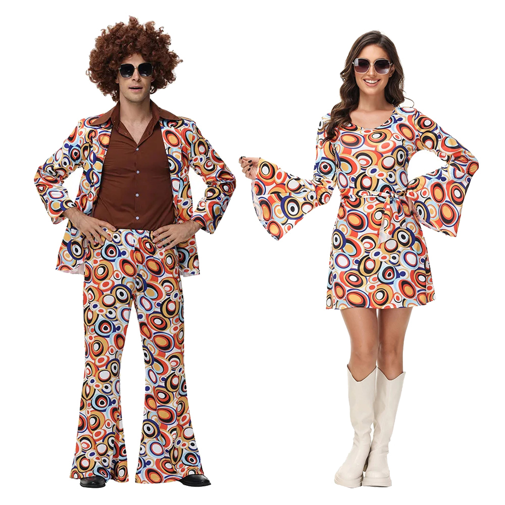 Women'S Fashion From The 70S - Хэллоуин вечерние дискотека взрослые пары костюмы