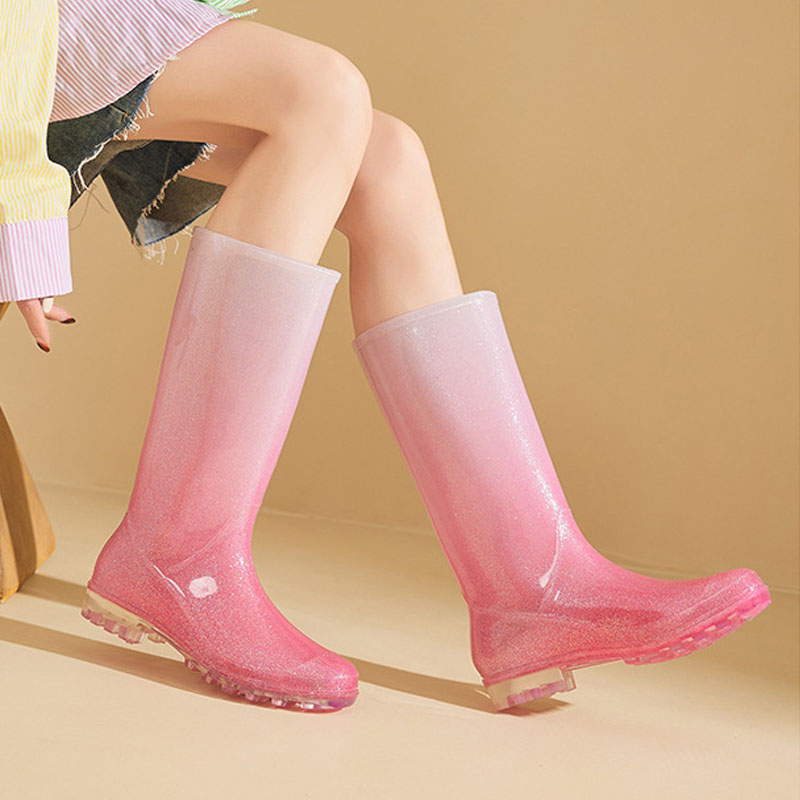 Women'S Fashion Gumboots - Женские сапоги, модные непромокаемые сапоги до