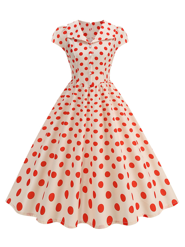 Women'S Fashion Of The 50S - Женское летнее платье в горошек в