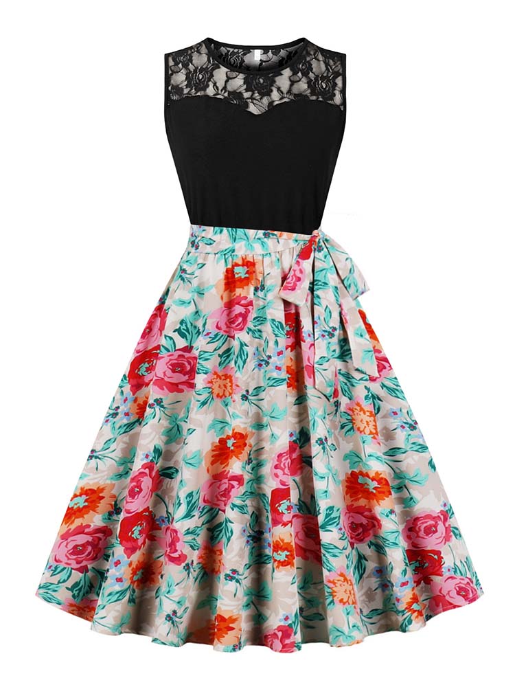 Women'S Fashion Of The 50S - Элегантное плиссированное платье миди без рукавов
