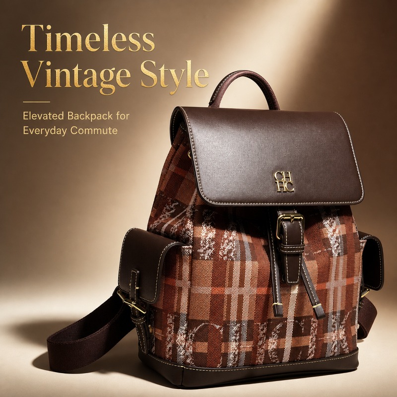 Women'S Fashion Backpack - Модный рюкзак CHHC в стиле колор-блок,