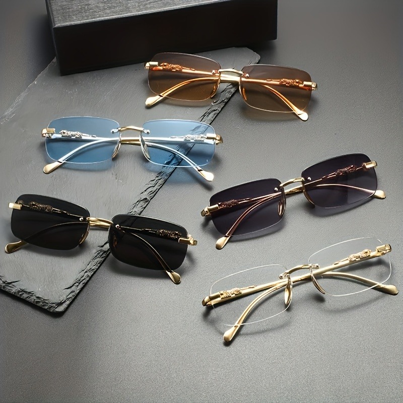 Women'S Fashion Eyeglasses - Модные металлические солнцезащитные очки без оправы