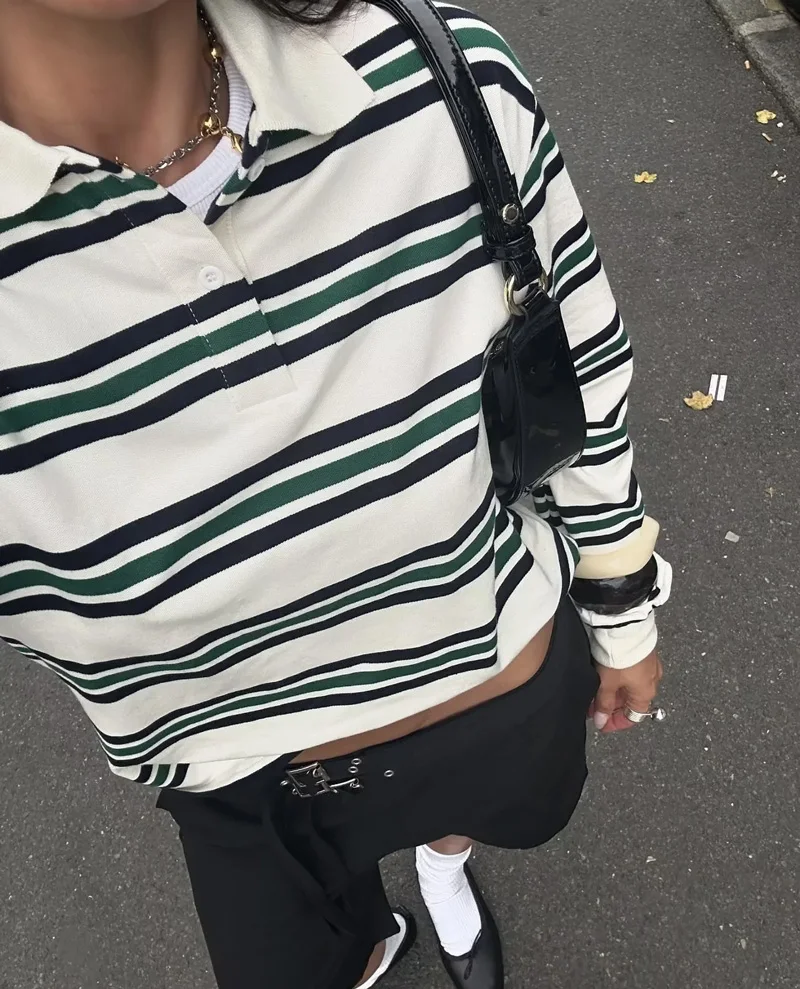 Женская полосатая непринужденн – обзор и цена Women'S Fashion Rugby Shirt