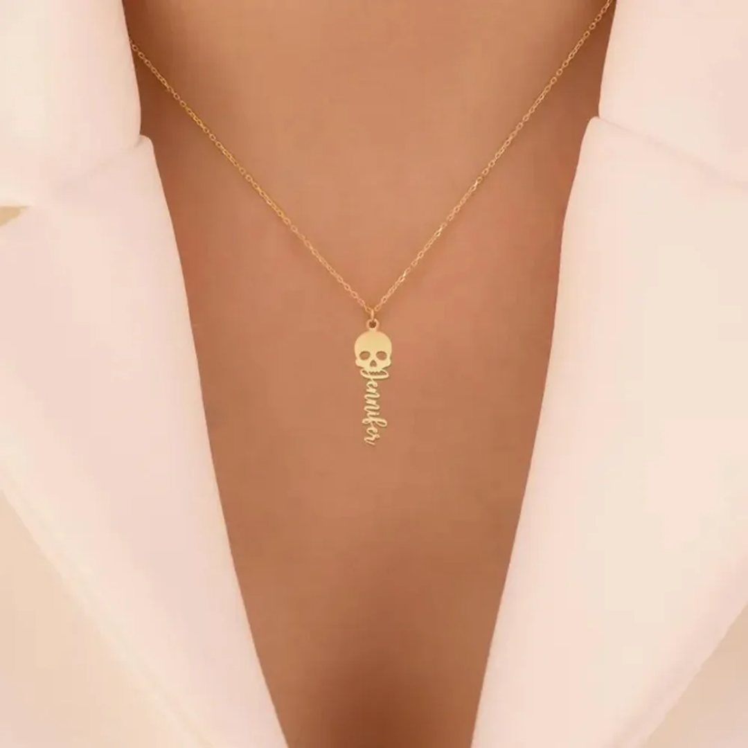 Ожерелье с черепом на заказ, п – обзор и цена Women'S Fashion Edgy