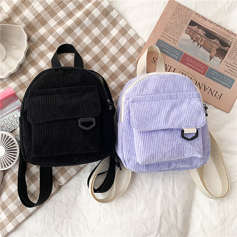 Сплошной цвет мини-рюкзак вель – обзор и цена Women'S Fashion Backpack