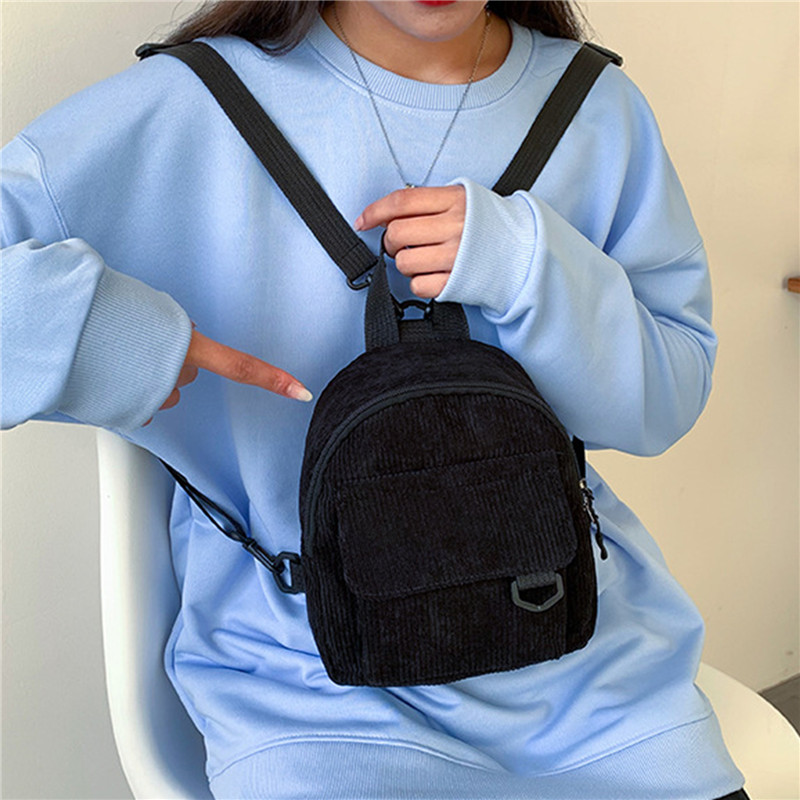 Сплошной цвет мини-рюкзак вель – обзор и цена Women'S Fashion Backpack